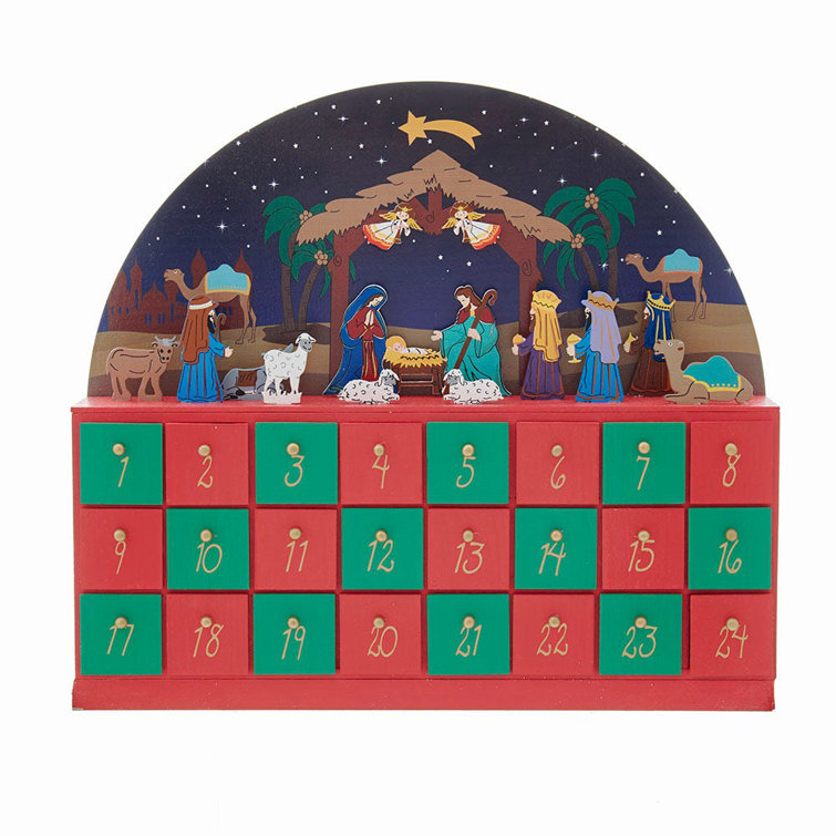Kurt Adler Nativity Advent Calendar Decorative Accent Wayfair